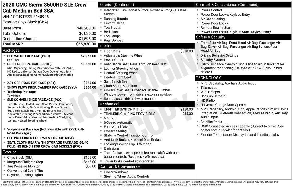gmc sierra 3500hd 2020 1GT49TE72LF148926 image gmc sierra 3500hd 2020 1GT49TE72LF148926 image